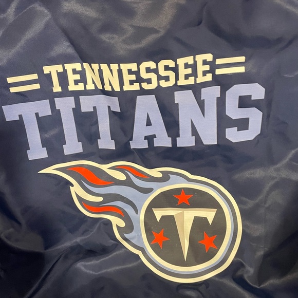 Tennessee Titans NFL Polyester Team Jacket Snap Button, Men’s XL Unique - Picture 2 of 10